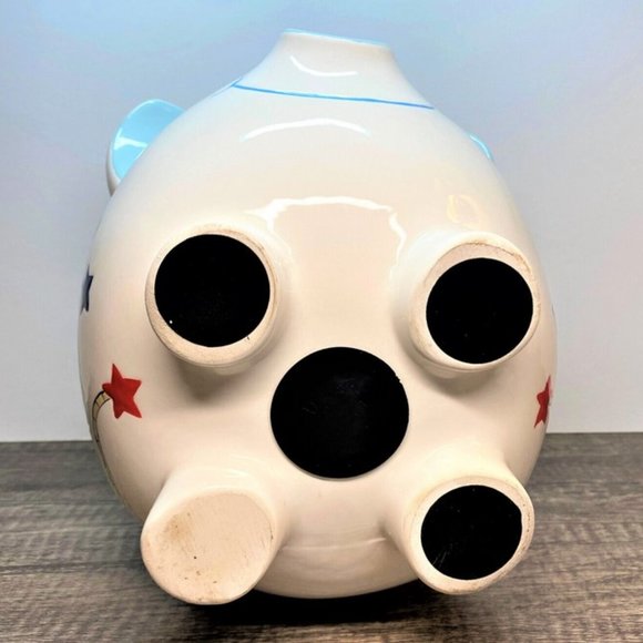 Piggy Bank Ceramic Pig with Texas Cowboy Deputy Sheriff - Picture 7 of 8